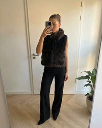 Rhiannon | Faux Fur Funnel Neck Vest