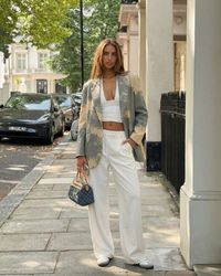 Eliana | Oversized Distressed Two-Tone Blazer