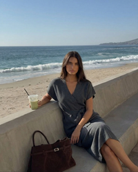 Erin | V-Neck Wrap Top Knit Midi Skirt Co-ord Set