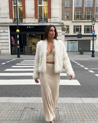 Romy | Shaggy Faux Fur Cropped Jacket