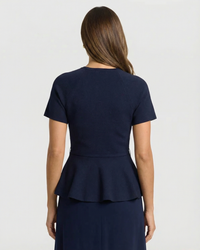 Margot | Belted Peplum Top