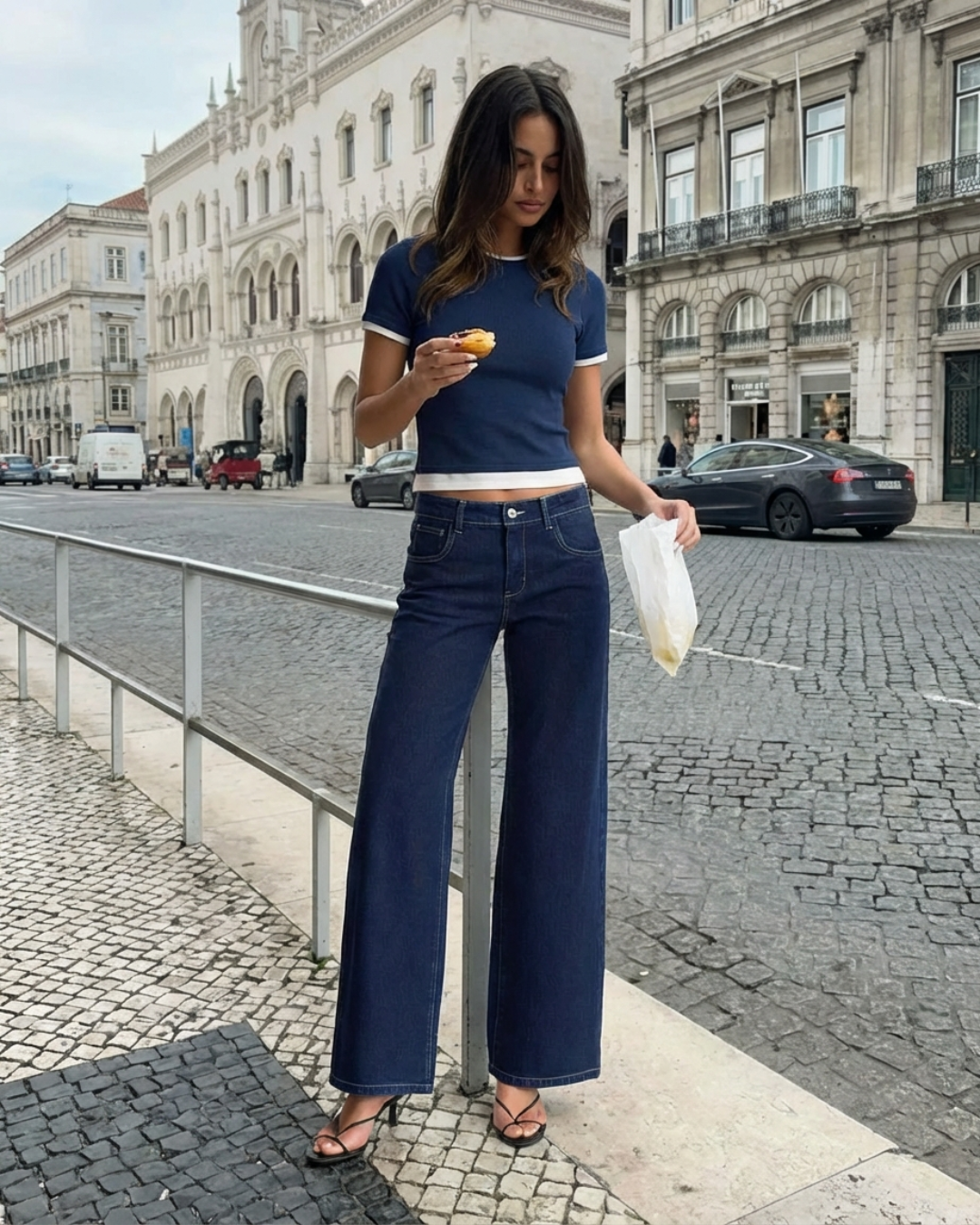 Olivia | Contrast Trim Baby Tee