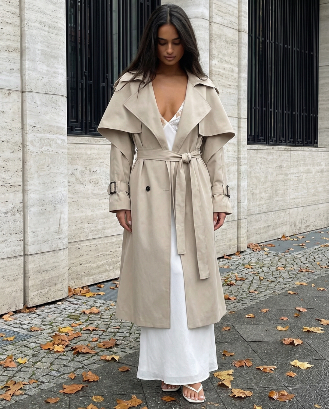 Alexandra | Longline Belted Trench Coat