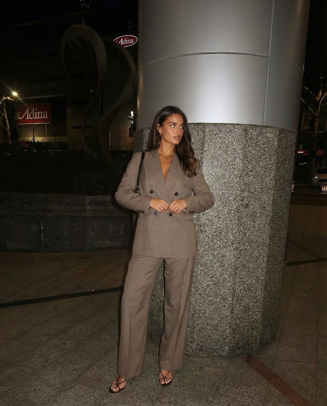 Ava | Double-Breasted Blazer and Wide Leg Trouser Set