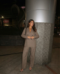 Ava | Double-Breasted Blazer and Wide Leg Trouser Set