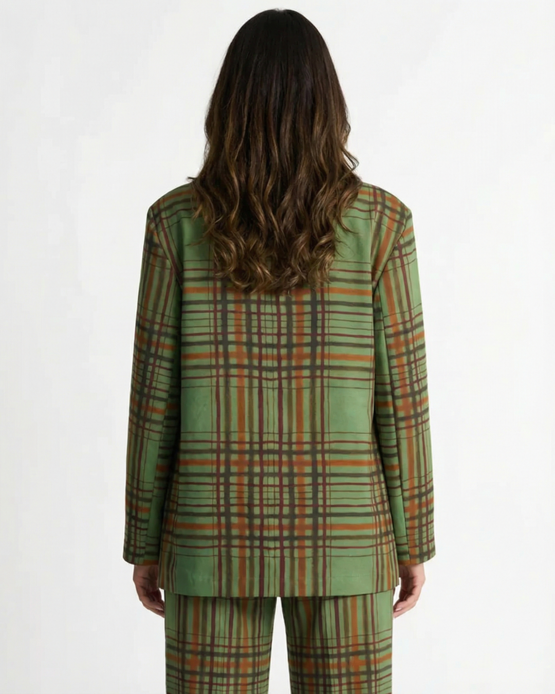 Fern | Tartan Suit Green Double Breasted
