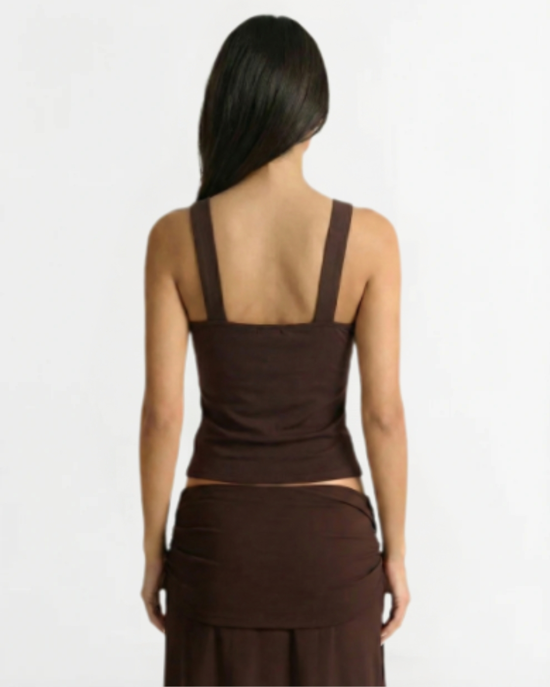Cecilia | Twisted Halter Neck Gold Hardware Crop Top