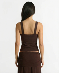 Cecilia | Twisted Halter Neck Gold Hardware Crop Top