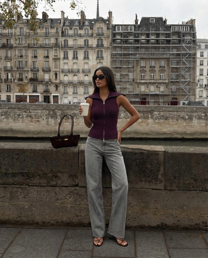 Maddison | collared knit vest