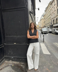 Orla | V-Neck Knit Vest with Patch Pockets