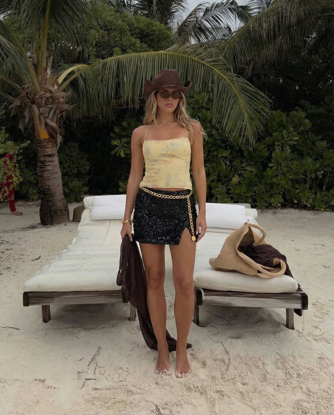 Sara | Sequin Wrap Mini Skirt