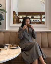 Ruby | Tailored Blazer Midi Skirt Matching Set
