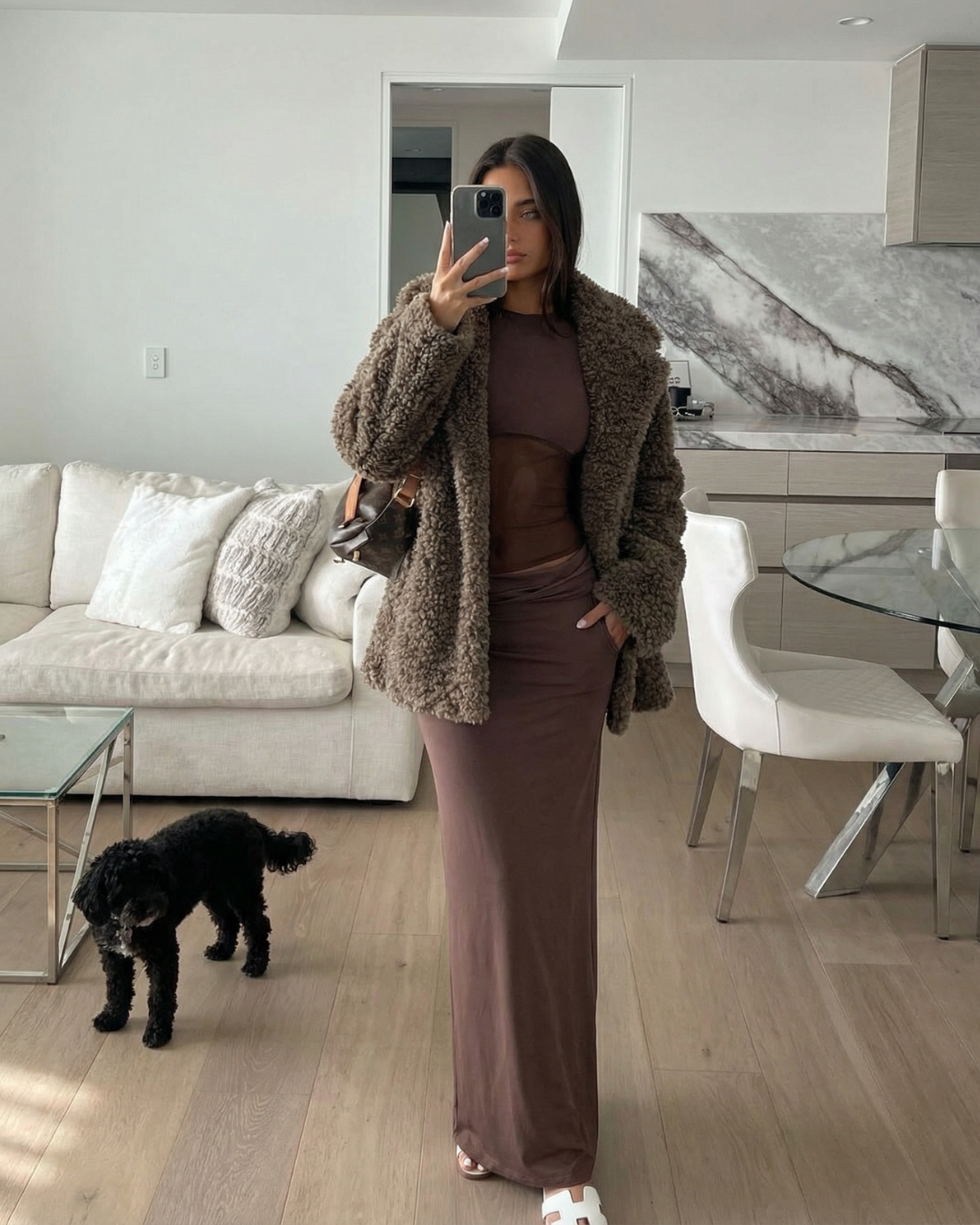 Rue | Winter Brown Teddy Coat