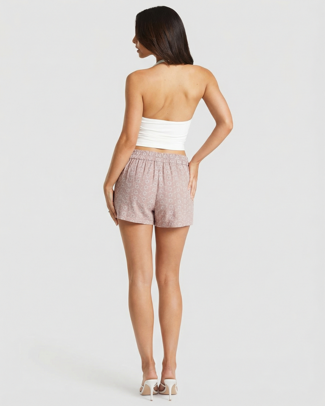 Bonnie | Paperbag Waist Eyelet Cotton Shorts