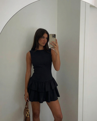Georgia | Tiered Ruffle Sleeveless Mini Dress