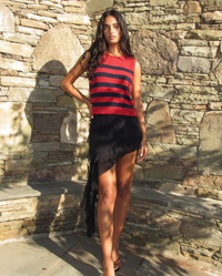 Juliet | Striped Sleeveless Knit Top