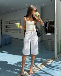 Matilda | Side Stripe Bermuda Shorts with Five-Pocket Styling