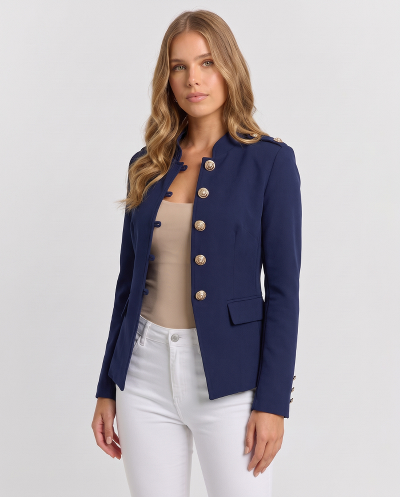 Lysandra | Women's Button Front Fitted Military Jacket