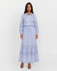 Isla | Broderie Anglaise Cotton Tiered Maxi Co-ord Set