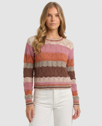 Sylvestra | Women's Multicolour Striped Long Sleeve Jumper
