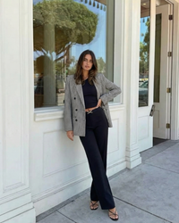Olivia | Check Double Breasted Blazer