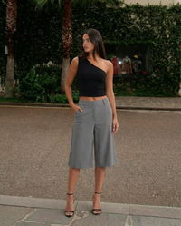Rose | High-Waist Wide Leg Cropped Tailored Trousers