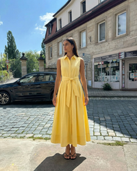 Lena | Sleeveless Belted Shirt Dress