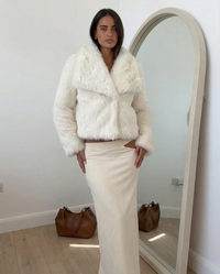 Connie | Cropped Faux Fur Jacket