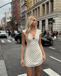 Harriet | Polka Dot Ruffle Mini Dress