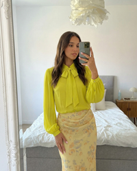 Seren | Pussy-Bow Tie Neck Chiffon Blouse
