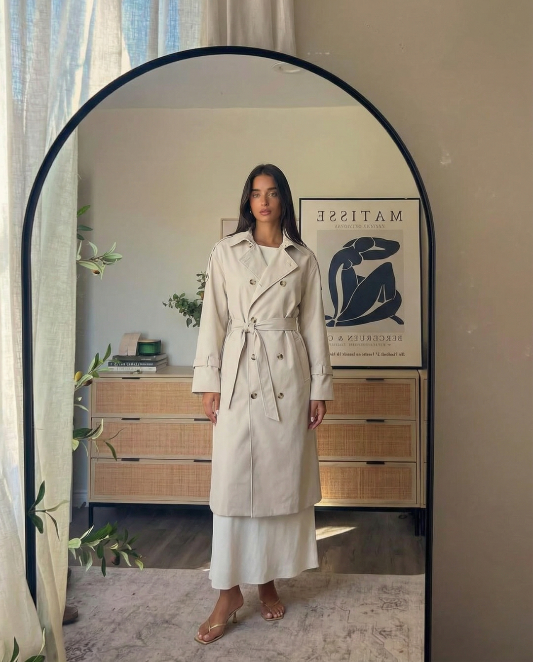 Wren | Longline Double-Breasted Trench Coat