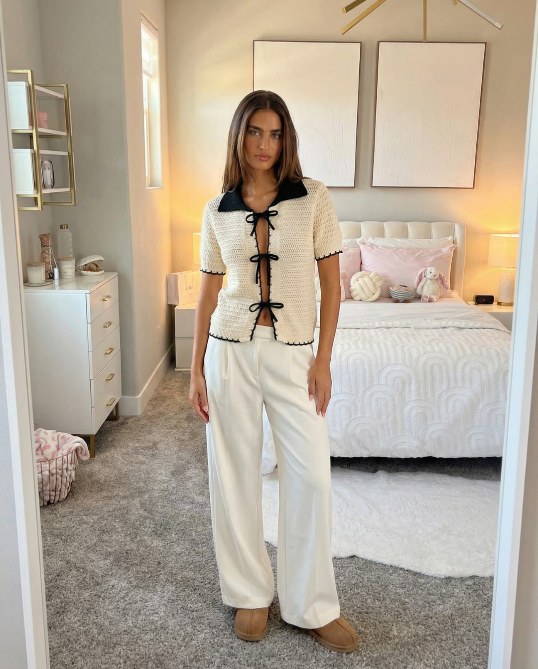 Maya | Tie Front Crochet Top