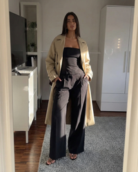 Brianna | Longline Double-Breasted Trench Coat