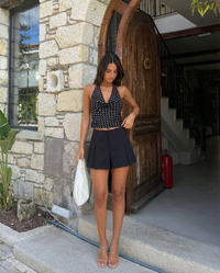 Nancy | A-Line Pleated Tailored Shorts