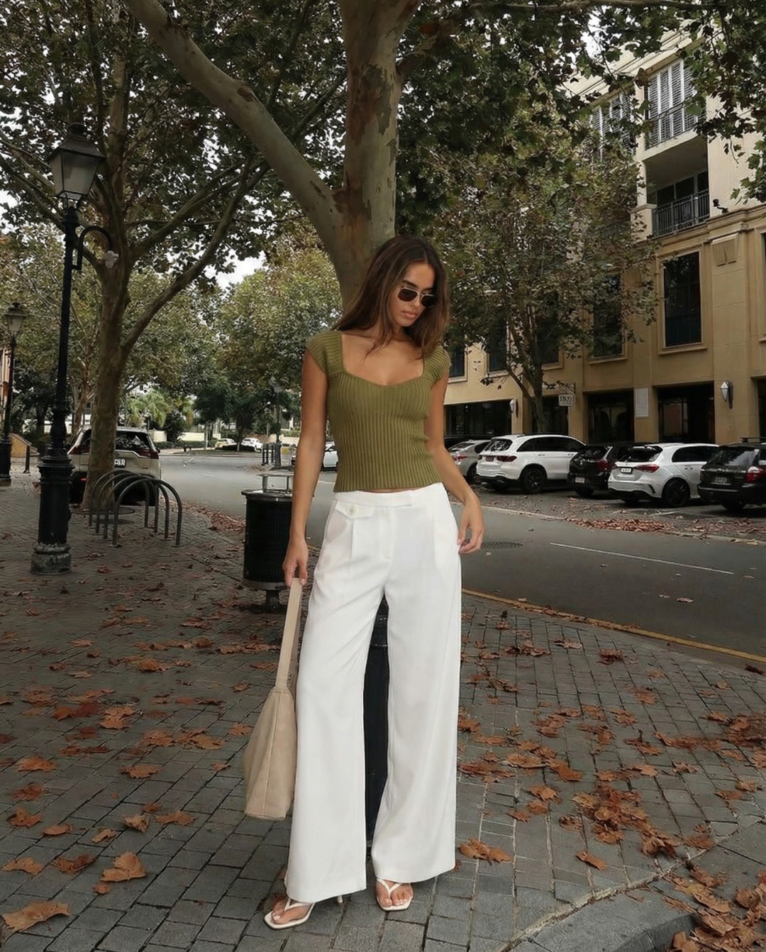 Grace | Ribbed Knit Sweetheart Crop Top