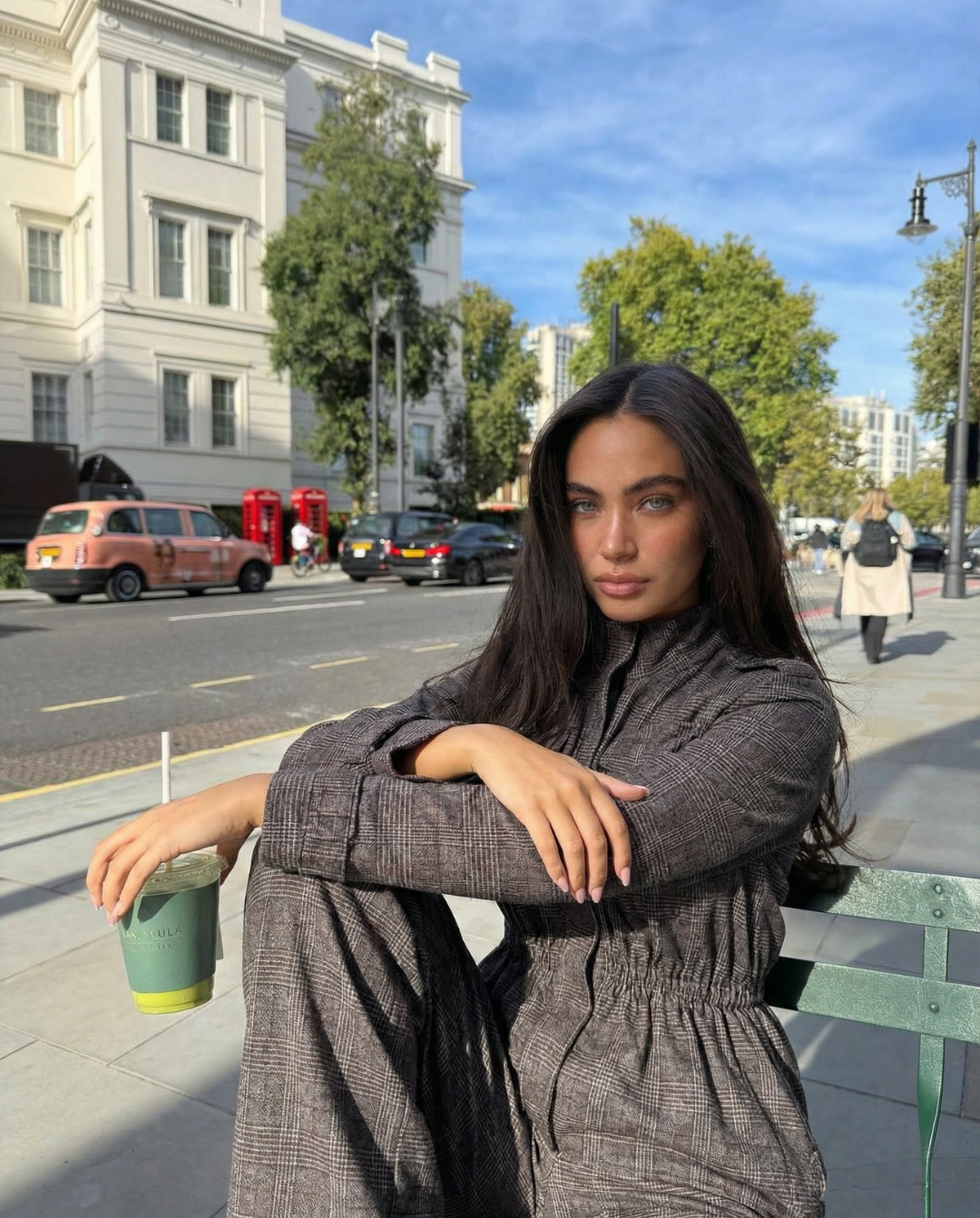 Holly | Subtle Plaid Tailored Wide Leg Trouser Set