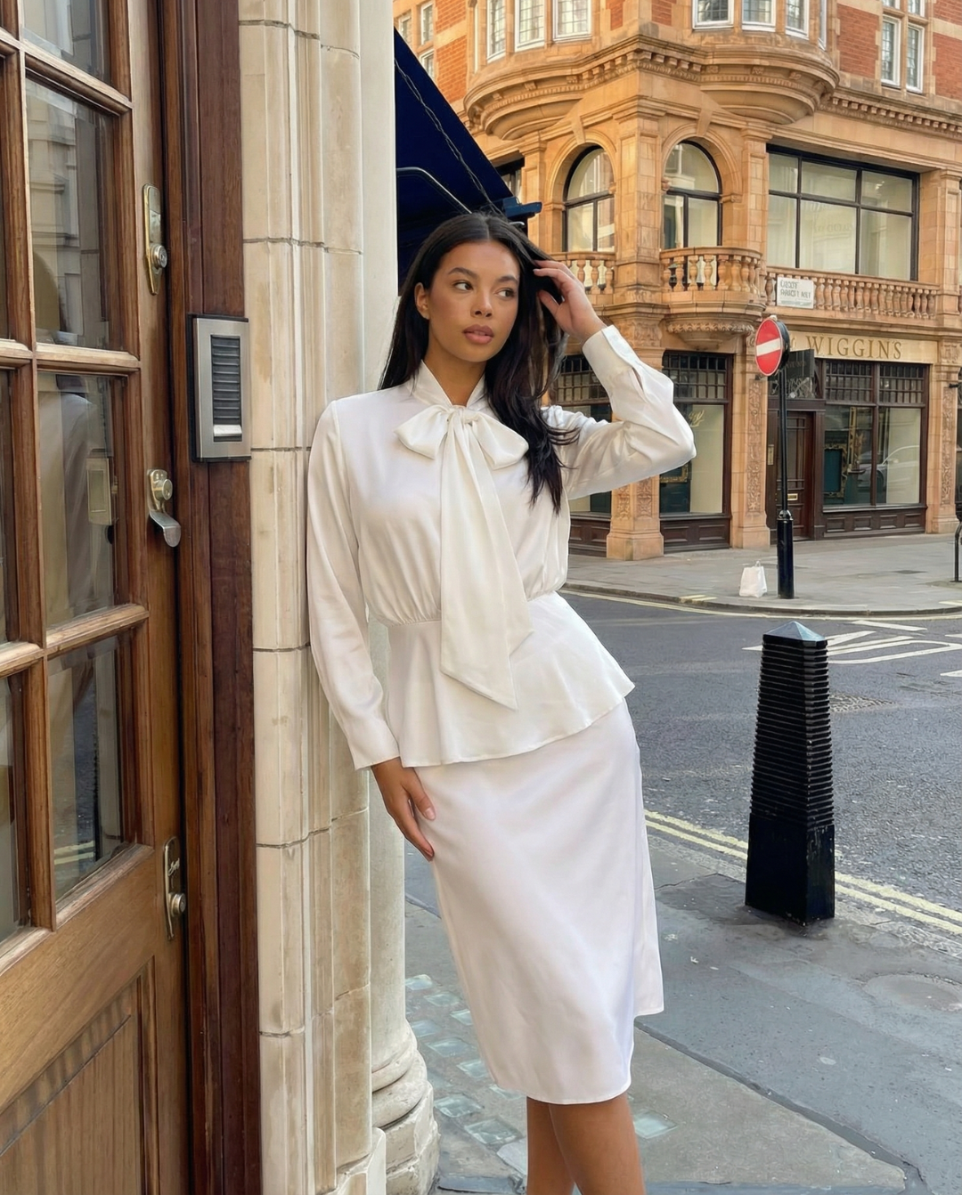 Greta | Elegant Midi Dress White