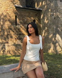 Julia | Bow-Strap Square Neck Top