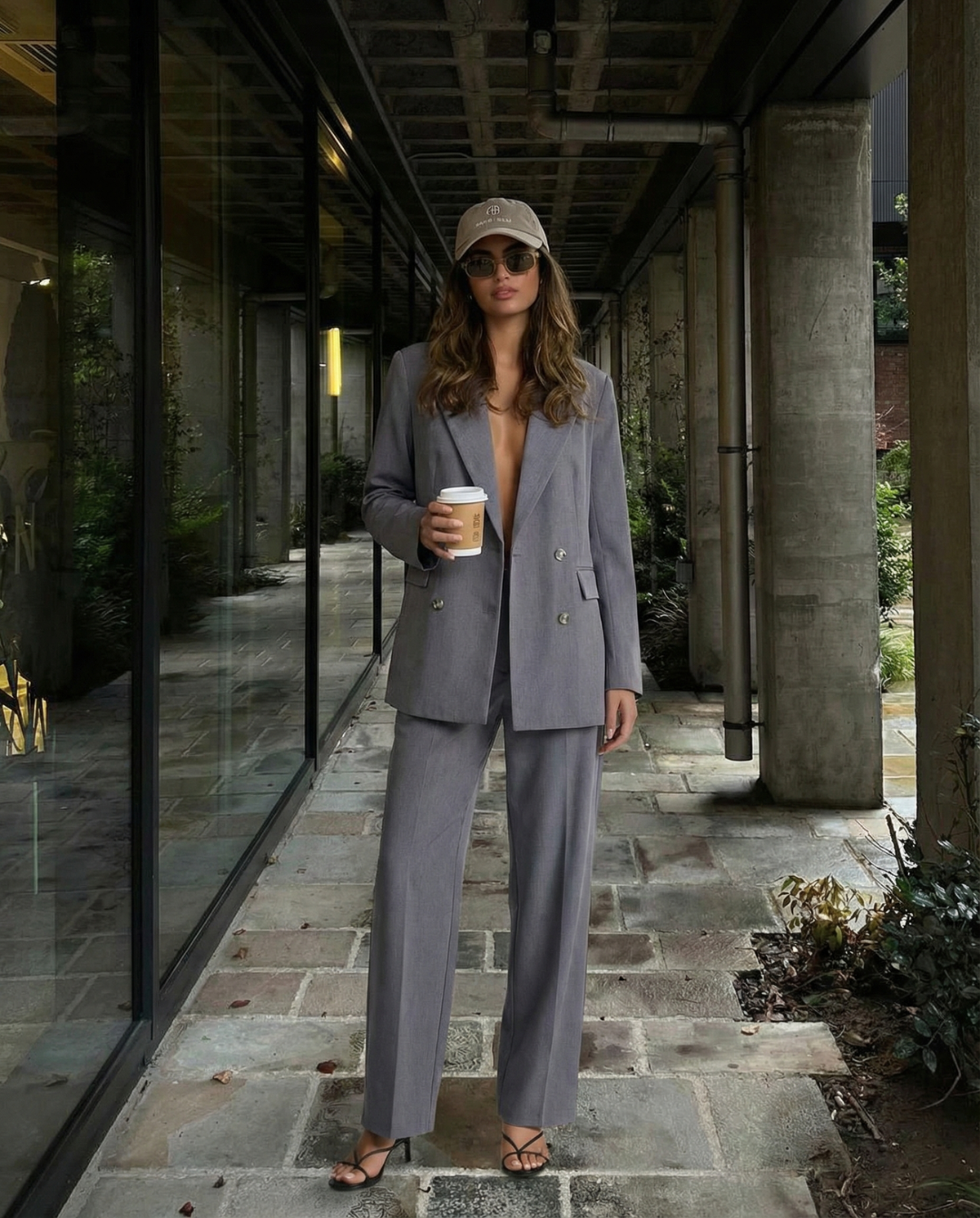 Amelia | Double-Breasted Blazer and Wide Leg Trouser Set