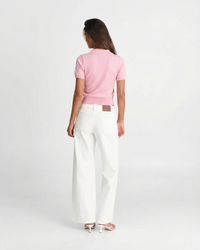 Mellie | Cropped Short Sleeve Polo Knit Top