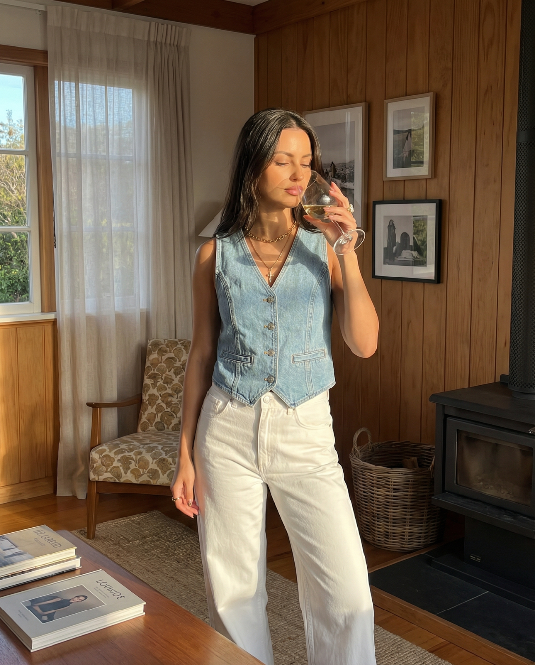 Cressida | Fitted Denim Vest