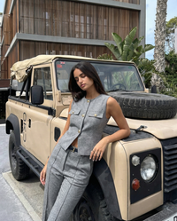 Darcie | Knit Waistcoat Wide Leg Trousers Set