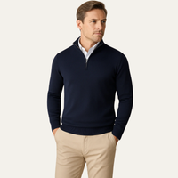 Morris | Half Zip Knit Jumper with Stand Collar