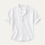 Caleb | Casual Linen Blend Short Sleeve Shirt