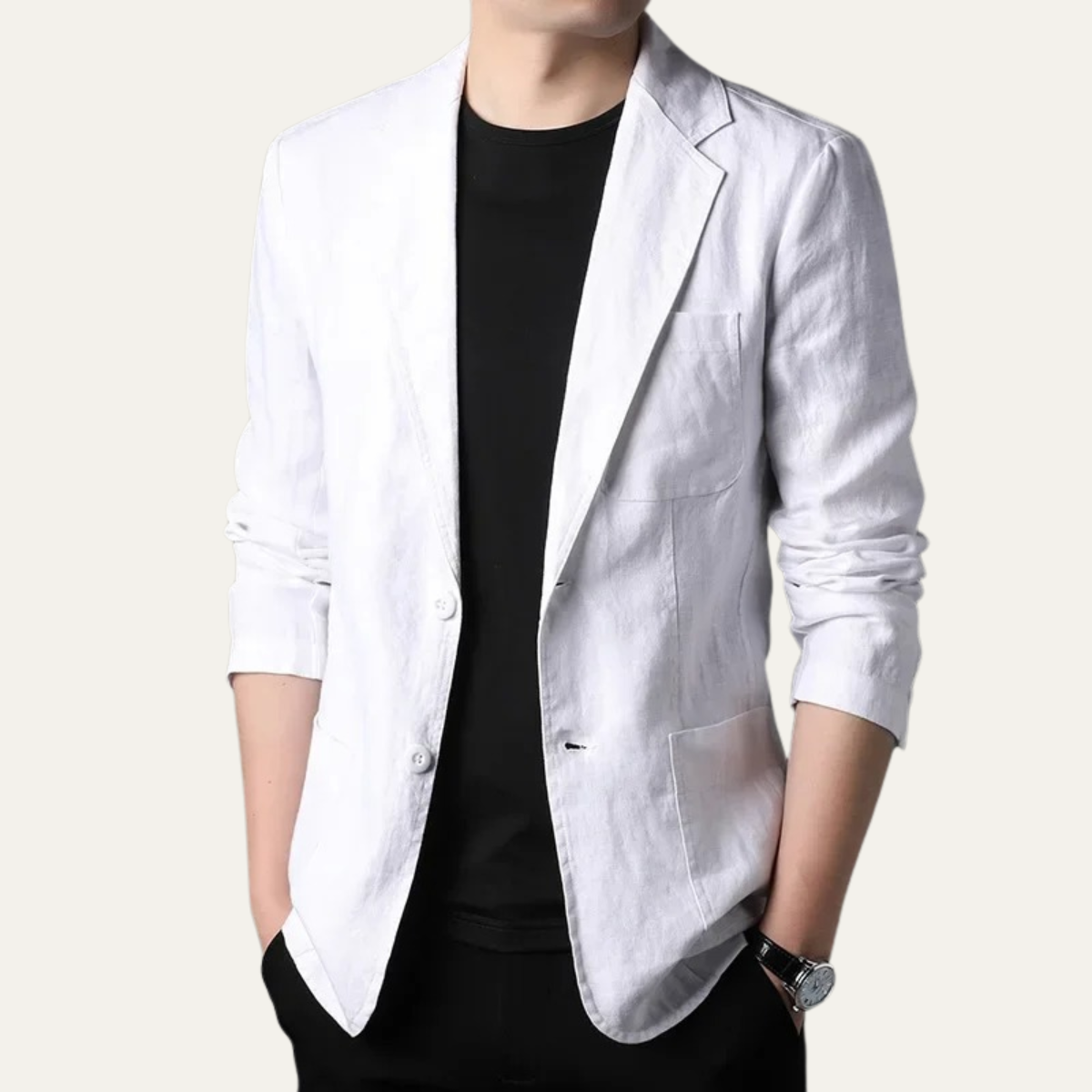 Davenport linen blazer White