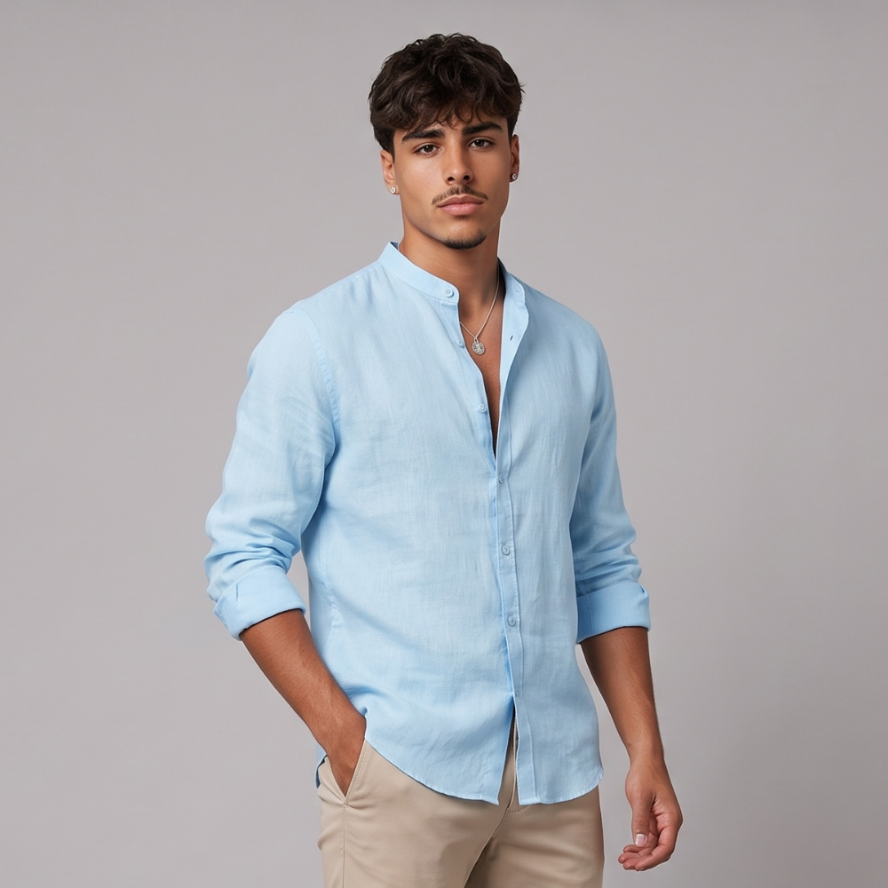Brock | Smart Casual Linen-Blend Button-Up Shirt