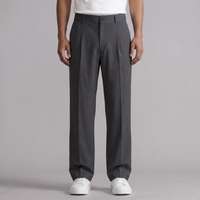 Hector | Men's Wide Leg Tailored Pinstripe Dress Trousers with Adjustable Waist