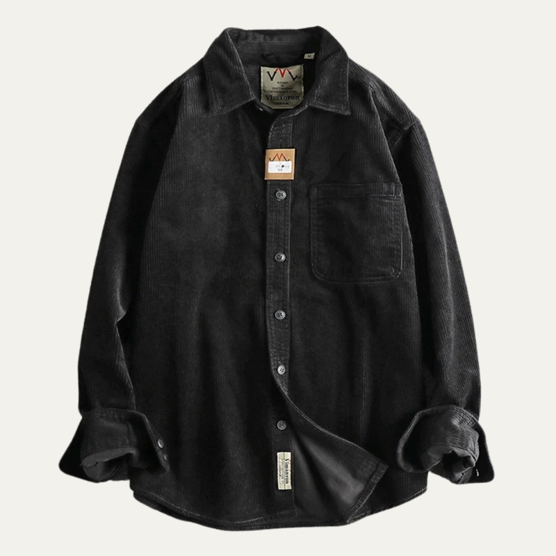 Fenwick button-up shirt in Black