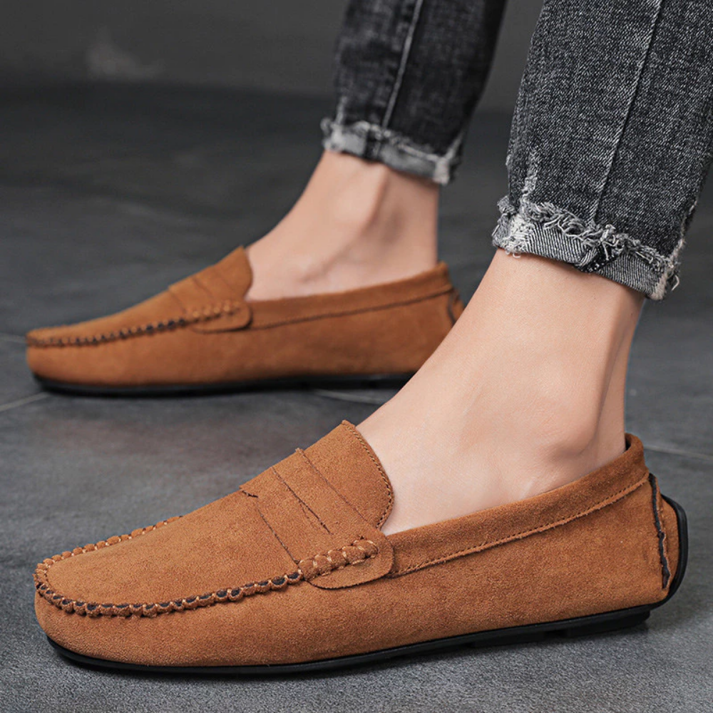 Nasir | Men's Suede Slip On Loafers