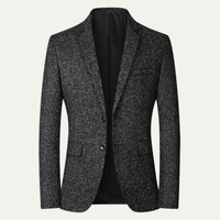 Westbrook men's tweed blazer in Black